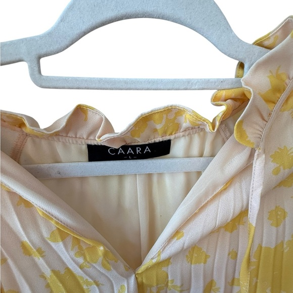 Chic Yellow Floral Long Sleeve Dress - Picture 4 of 7